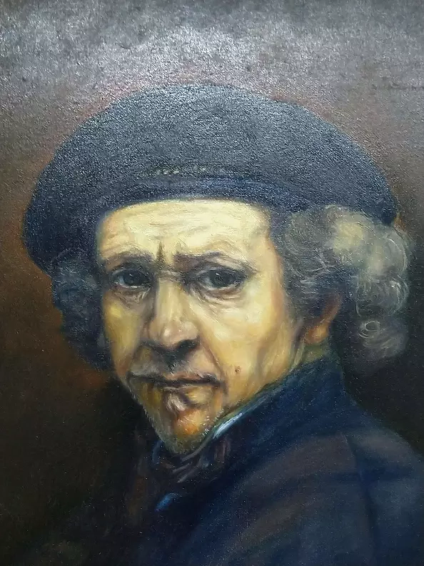 Rembrandt Van Rijn Self Portrait Copy Angela Ambov Touchofart