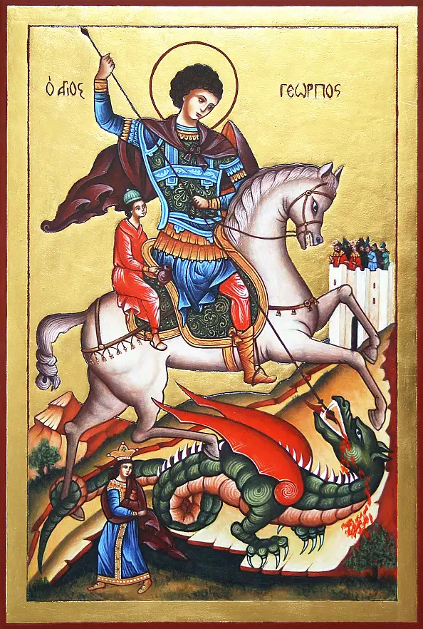 St George fighting the dragon - Malwina Wójcik | TouchofArt